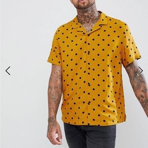 Men’s relaxed polka dot shirt